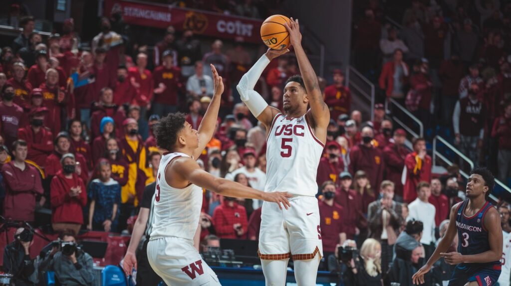 usc trojans men's basketball vs washington basketball match player stats