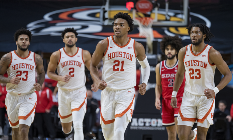 Houston Cougars Men's Basketball vs SDSU Basketball Match Player Stats