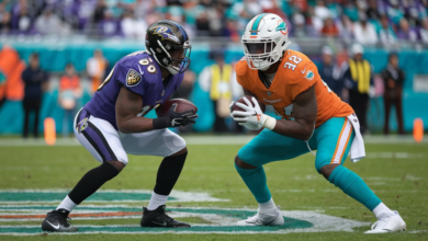 Baltimore Ravens vs Miami Dolphins Match Player Stats
