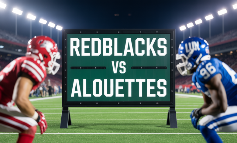 Redblacks vs Alouettes Match Player Stats