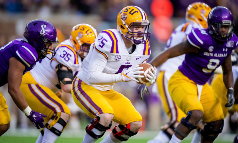 LSU Tigers Football vs South Alabama Football Match Player Stats