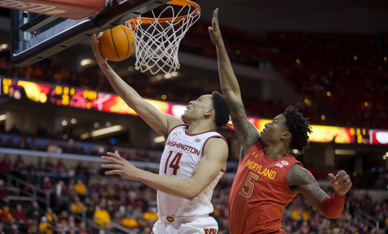 Washington Basketball vs Maryland Terrapins Men's Basketball Match Player Stats